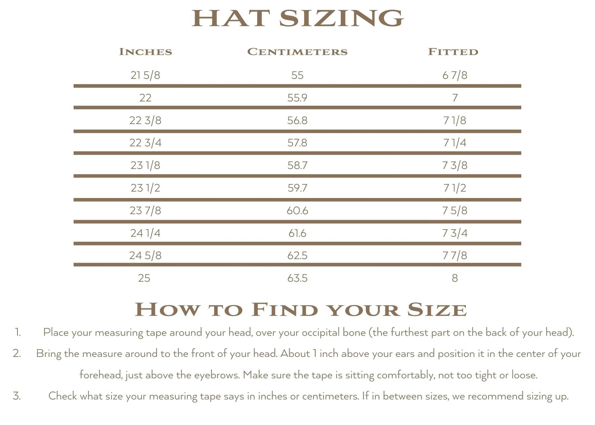 21 top hat size
